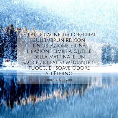 Picture 07 - Numeri 28:8 RIV - E l’altro agnello l’offrirai - Bible Verse Picture