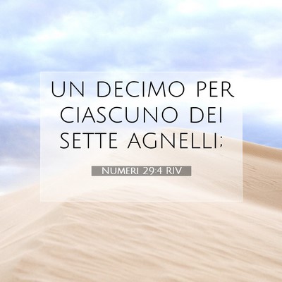 Picture 07 - Numeri 29:4 RIV - un decimo per ciascuno dei sette - Bible Verse Picture