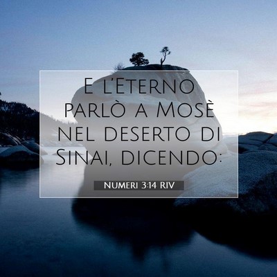 Picture 07 - Numeri 3:14 RIV - E l’Eterno parlò a Mosè nel deserto di Sinai, - Bible Verse Picture