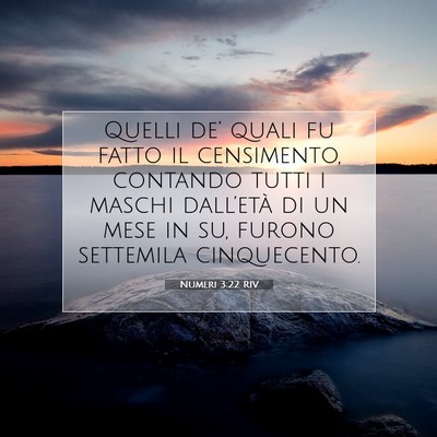 Picture 07 - Numeri 3:22 RIV - Quelli de’ quali fu fatto il censimento, - Bible Verse Picture