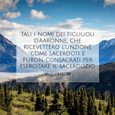 Picture 07 - Numeri 3:3 RIV - Tali i nomi dei figliuoli d’Aaronne, che - Bible Verse Picture