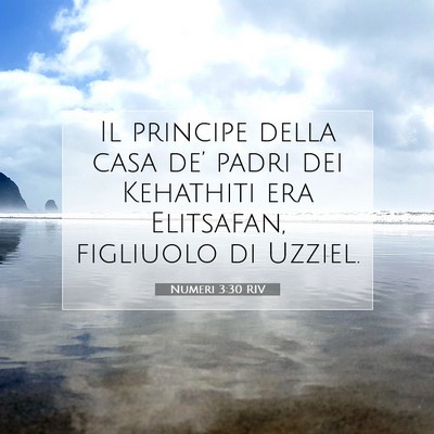 Picture 07 - Numeri 3:30 RIV - Il principe della casa de’ padri dei Kehathiti - Bible Verse Picture