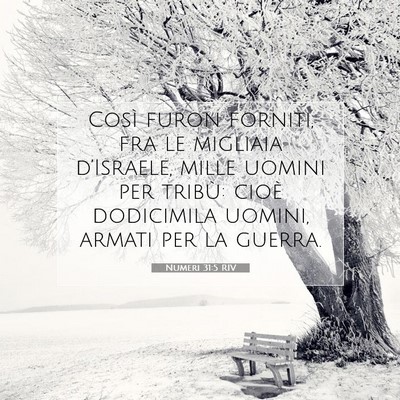 Picture 07 - Numeri 31:5 RIV - Così furon forniti, fra le migliaia d’Israele, - Bible Verse Picture