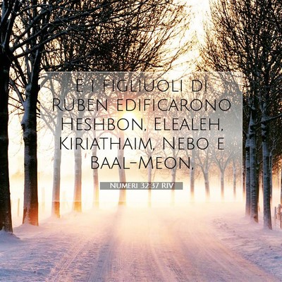 Picture 07 - Numeri 32:37 RIV - E i figliuoli di Ruben edificarono Heshbon, - Bible Verse Picture