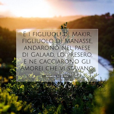 Picture 07 - Numeri 32:39 RIV - E i figliuoli di Makir, figliuolo di Manasse, - Bible Verse Picture