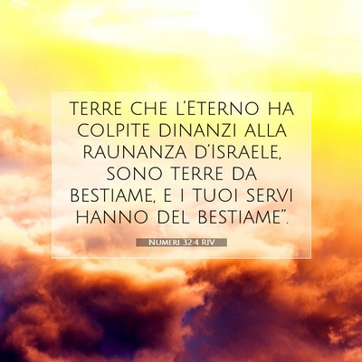 Picture 07 - Numeri 32:4 RIV - terre che l’Eterno ha colpite dinanzi alla - Bible Verse Picture