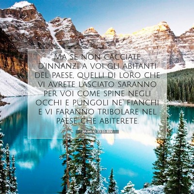 Picture 07 - Numeri 33:55 RIV - Ma se non cacciate d’innanzi a voi gli abitanti - Bible Verse Picture