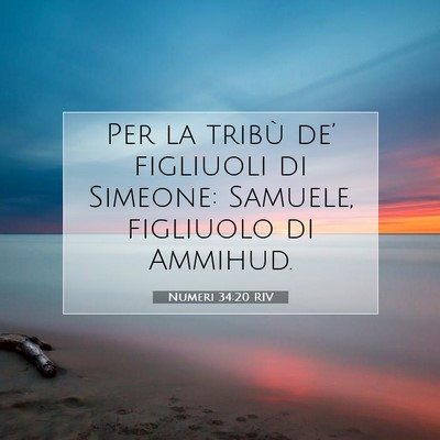 Picture 07 - Numeri 34:20 RIV - Per la tribù de’ figliuoli di Simeone: - Bible Verse Picture