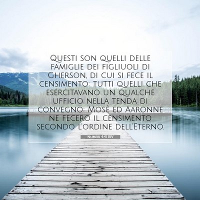 Picture 07 - Numeri 4:41 RIV - Questi son quelli delle famiglie dei figliuoli di - Bible Verse Picture