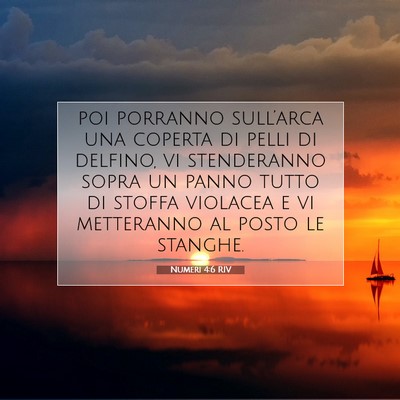 Picture 07 - Numeri 4:6 RIV - poi porranno sull’arca una coperta di pelli di - Bible Verse Picture