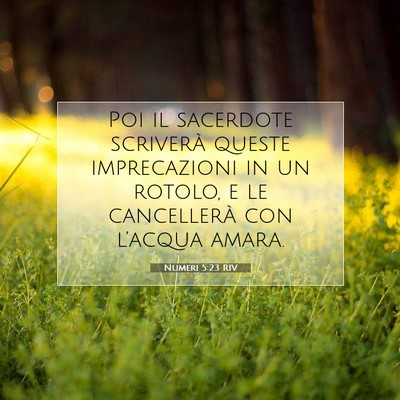 Picture 07 - Numeri 5:23 RIV - Poi il sacerdote scriverà queste imprecazioni in - Bible Verse Picture
