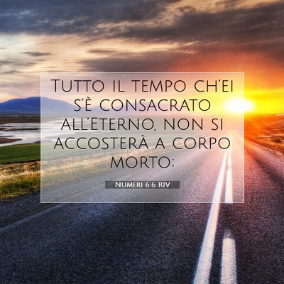 Picture 07 - Numeri 6:6 RIV - Tutto il tempo ch’ei s’è consacrato - Bible Verse Picture