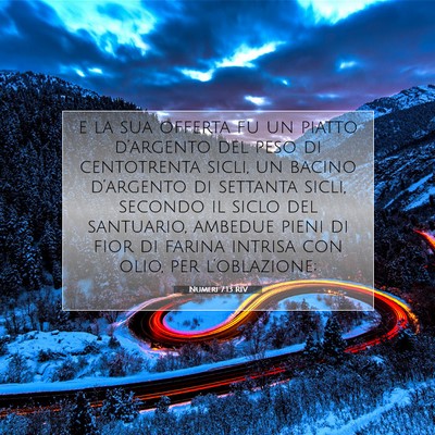 Picture 07 - Numeri 7:13 RIV - e la sua offerta fu un piatto d’argento del - Bible Verse Picture