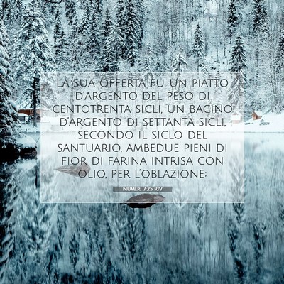 Picture 07 - Numeri 7:25 RIV - La sua offerta fu un piatto d’argento del peso - Bible Verse Picture