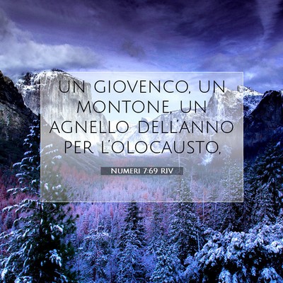 Picture 07 - Numeri 7:69 RIV - un giovenco, un montone, un agnello dell’anno - Bible Verse Picture
