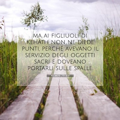 Picture 07 - Numeri 7:9 RIV - ma ai figliuoli di Kehath non ne diede punti, - Bible Verse Picture