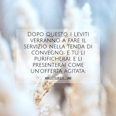 Picture 07 - Numeri 8:15 RIV - Dopo questo, i Leviti verranno a fare il servizio - Bible Verse Picture