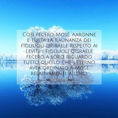 Picture 07 - Numeri 8:20 RIV - Così fecero Mosè, Aaronne e tutta la raunanza - Bible Verse Picture