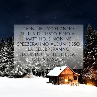 Picture 07 - Numeri 9:12 RIV - non ne lasceranno nulla di resto fino al mattino, - Bible Verse Picture