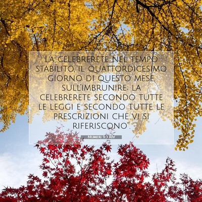 Picture 07 - Numeri 9:3 RIV - La celebrerete nel tempo stabilito, il - Bible Verse Picture