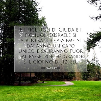 Picture 07 - Osea 1:11 RIV - E i figliuoli di Giuda e i figliuoli d’Israele - Bible Verse Picture