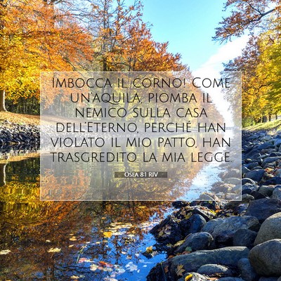 Picture 07 - Osea 8:1 RIV - Imbocca il corno! Come un’aquila, piomba il - Bible Verse Picture
