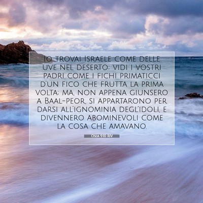 Picture 07 - Osea 9:10 RIV - Io trovai Israele come delle uve nel deserto; - Bible Verse Picture