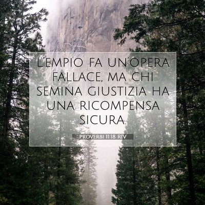 Picture 07 - Proverbi 11:18 RIV - L’empio fa un’opera fallace, ma chi semina - Bible Verse Picture