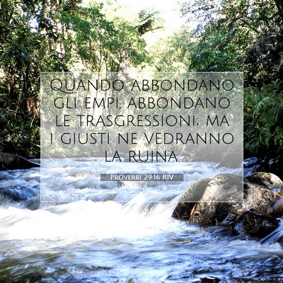 Picture 07 - Proverbi 29:16 RIV - Quando abbondano gli empi, abbondano le - Bible Verse Picture