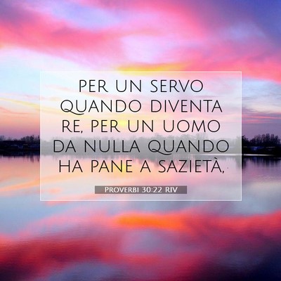 Picture 07 - Proverbi 30:22 RIV - per un servo quando diventa re, per un uomo da - Bible Verse Picture