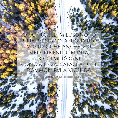 Picture 07 - Romani 15:14 RIV - Ora, fratelli miei, sono io pure persuaso, a - Bible Verse Picture