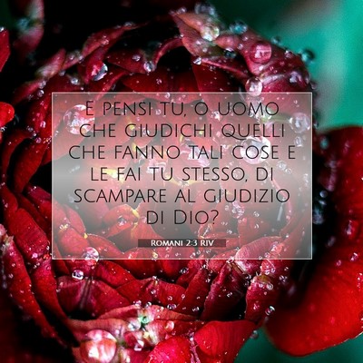 Picture 07 - Romani 2:3 RIV - E pensi tu, o uomo che giudichi quelli che fanno - Bible Verse Picture