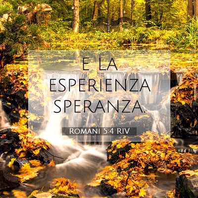 Picture 07 - Romani 5:4 RIV - e la esperienza - Bible Verse Picture