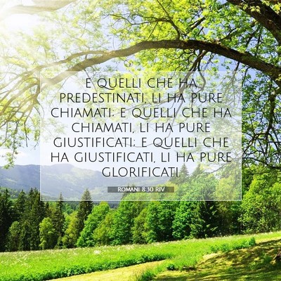 Picture 07 - Romani 8:30 RIV - e quelli che ha predestinati, li ha pure - Bible Verse Picture