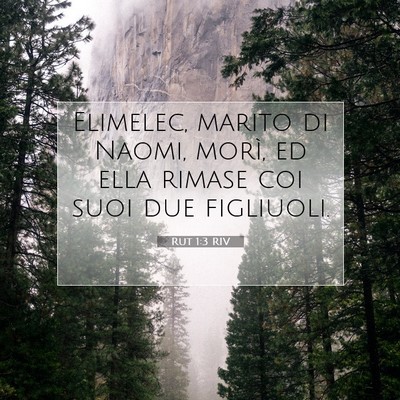 Picture 07 - Rut 1:3 RIV - Elimelec, marito di Naomi, morì, ed ella rimase - Bible Verse Picture