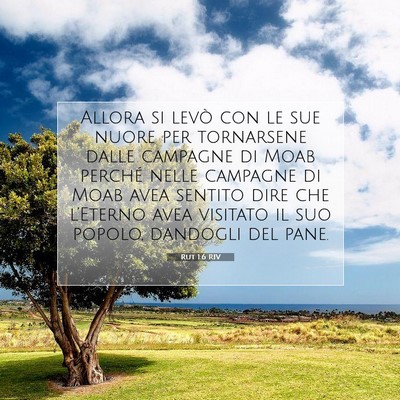 Picture 07 - Rut 1:6 RIV - Allora si levò con le sue nuore per tornarsene - Bible Verse Picture
