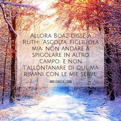 Picture 07 - Rut 2:8 RIV - Allora Boaz disse a Ruth: “Ascolta, figliuola - Bible Verse Picture