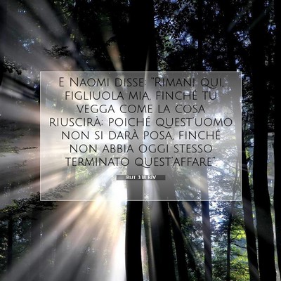 Picture 07 - Rut 3:18 RIV - E Naomi disse: “Rimani qui, figliuola mia, - Bible Verse Picture