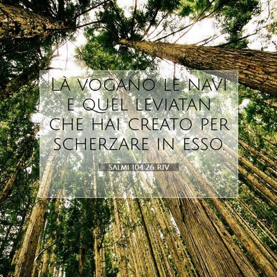 Picture 07 - Salmi 104:26 RIV - Là vogano le navi e quel leviatan che hai creato - Bible Verse Picture