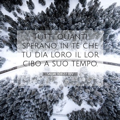 Picture 07 - Salmi 104:27 RIV - Tutti quanti sperano in te che tu dia loro il lor - Bible Verse Picture
