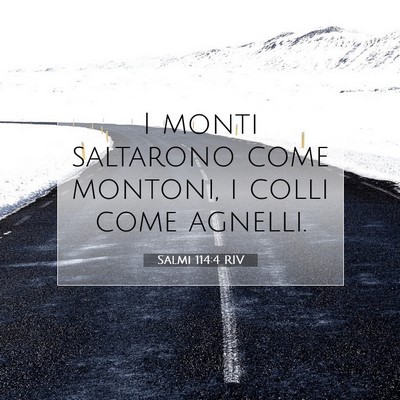 Picture 07 - Salmi 114:4 RIV - I monti saltarono come montoni, i colli come - Bible Verse Picture