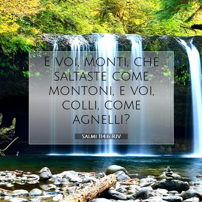 Picture 07 - Salmi 114:6 RIV - E voi, monti, che saltaste come montoni, e voi, - Bible Verse Picture