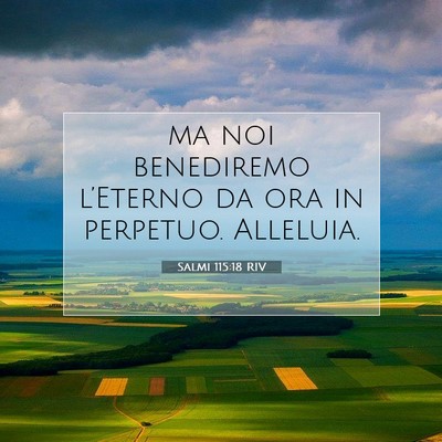 Picture 07 - Salmi 115:18 RIV - ma noi benediremo l’Eterno da ora in perpetuo. - Bible Verse Picture