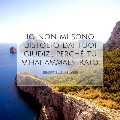 Picture 07 - Salmi 119:102 RIV - Io non mi sono distolto dai tuoi giudizi, perché - Bible Verse Picture