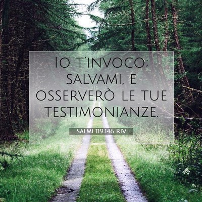 Picture 07 - Salmi 119:146 RIV - Io t’invoco; salvami, e osserverò le tue - Bible Verse Picture