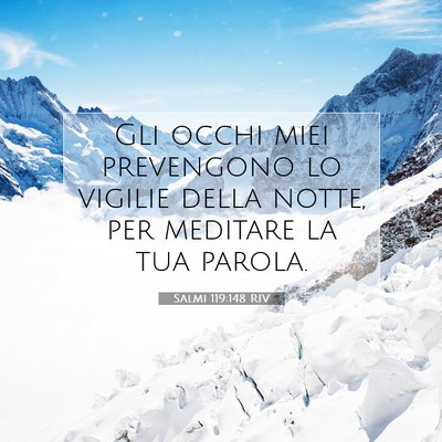Picture 07 - Salmi 119:148 RIV - Gli occhi miei prevengono lo vigilie della notte, - Bible Verse Picture