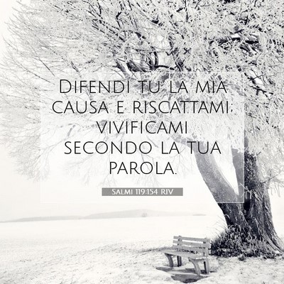 Picture 07 - Salmi 119:154 RIV - Difendi tu la mia causa e riscattami; vivificami - Bible Verse Picture
