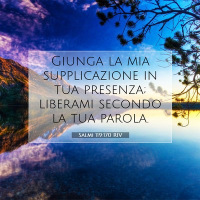 Picture 07 - Salmi 119:170 RIV - Giunga la mia supplicazione in tua presenza; - Bible Verse Picture