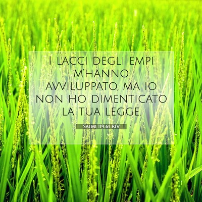Picture 07 - Salmi 119:61 RIV - I lacci degli empi m’hanno avviluppato, ma io - Bible Verse Picture