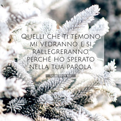 Picture 07 - Salmi 119:74 RIV - Quelli che ti temono mi vedranno e si - Bible Verse Picture